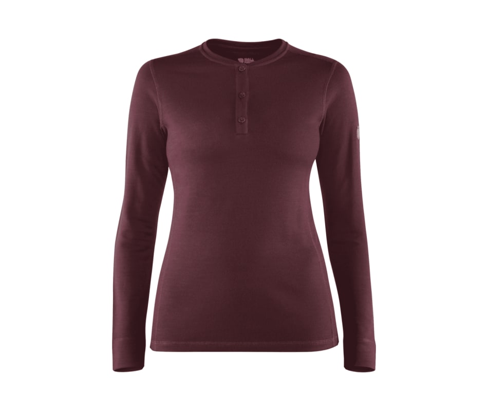 Fjallraven Women S Singi Merino Henley Dark Garnet Small