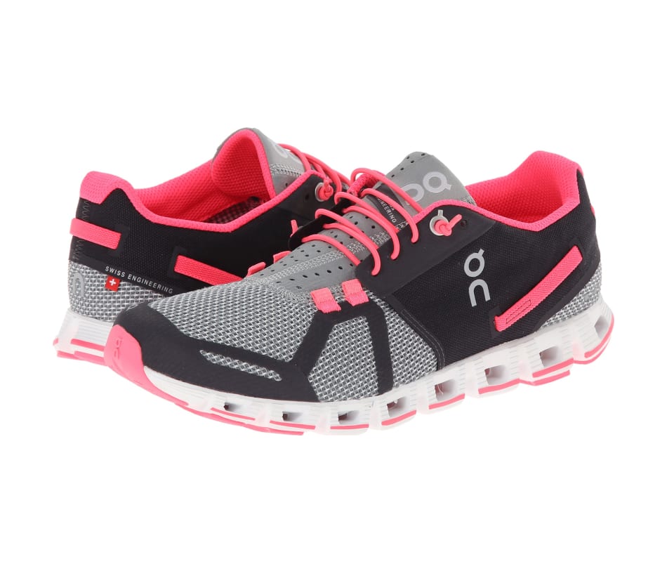 Cloud Running Shoe Grey/Neon Pink - 7.5