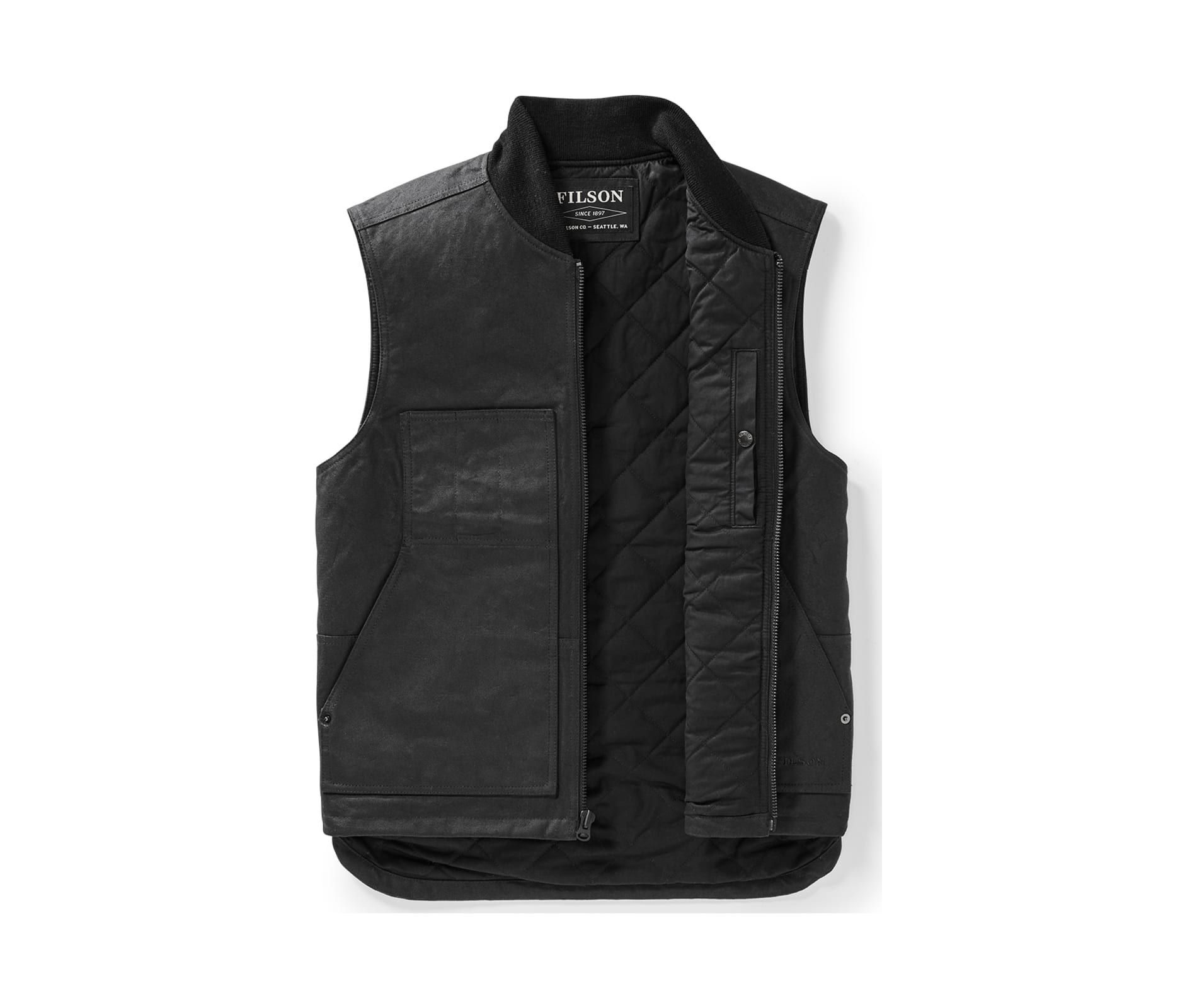 Filson Men's Wax Work Vest Faded Black 3XL