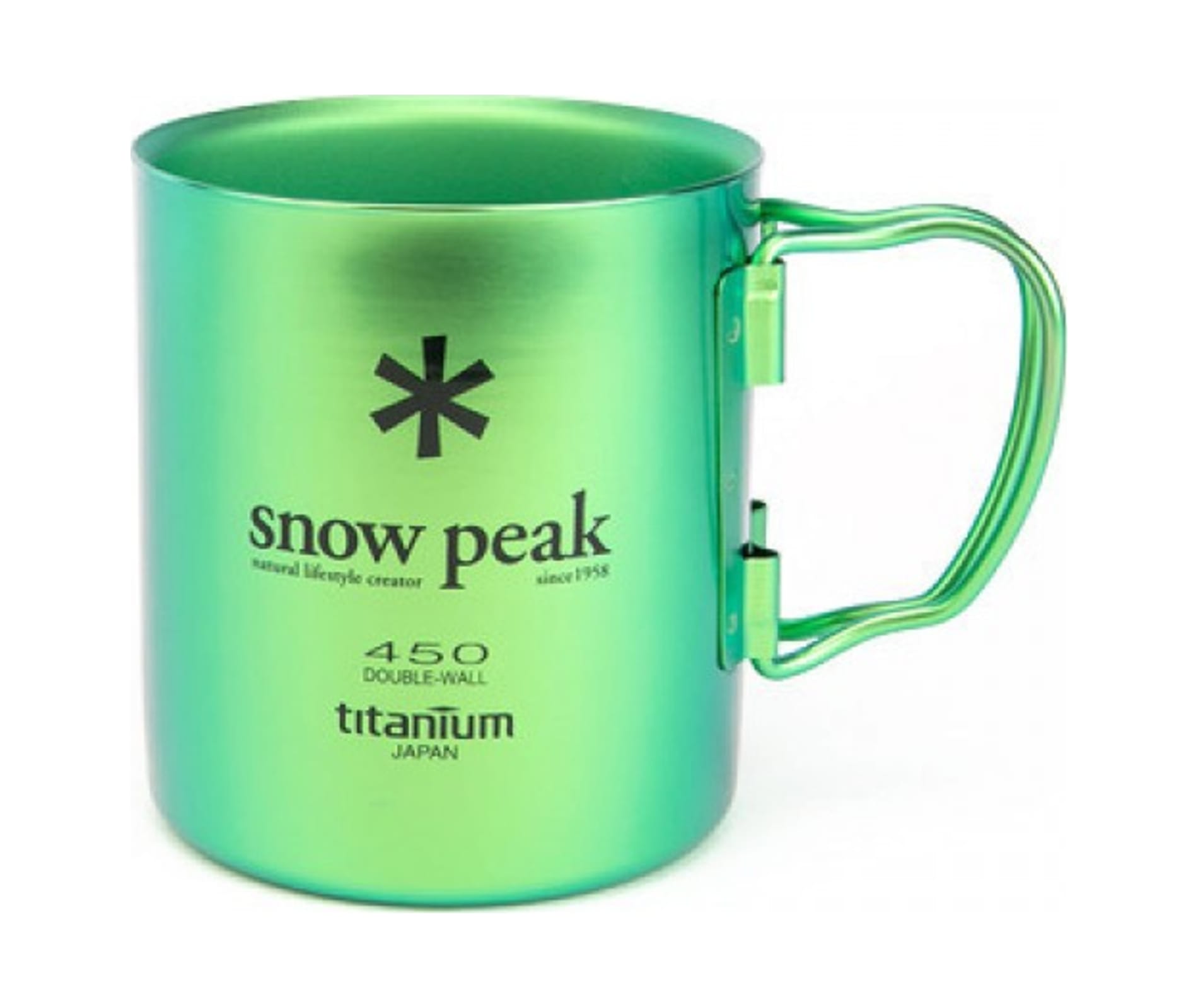 Snow Peak Titanium Double Wall Cup Ocean Green - 450