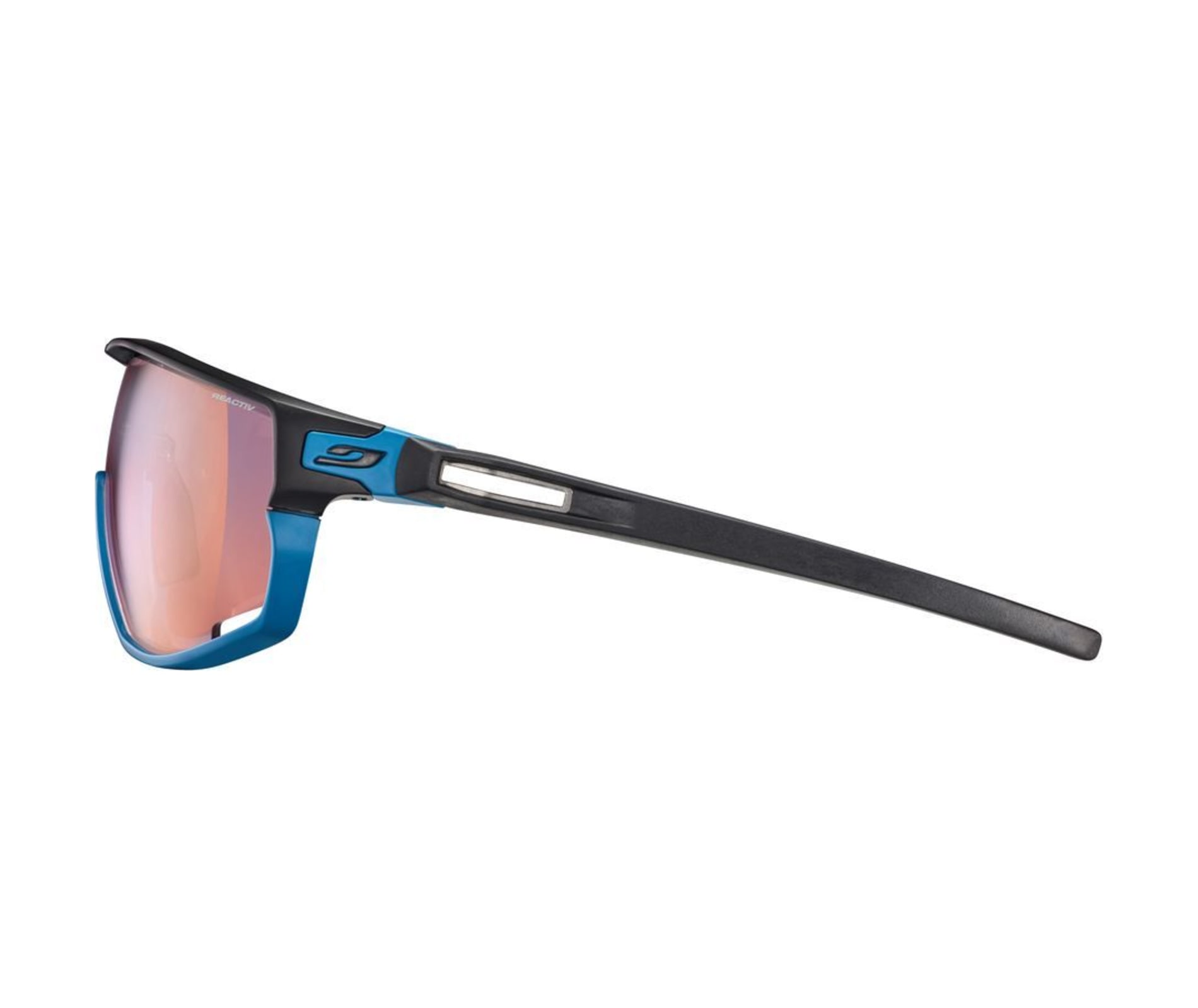Julbo Rush Sunglasses Blue/black Frame With Reactiv Performance 1/3 Hc Lenses
