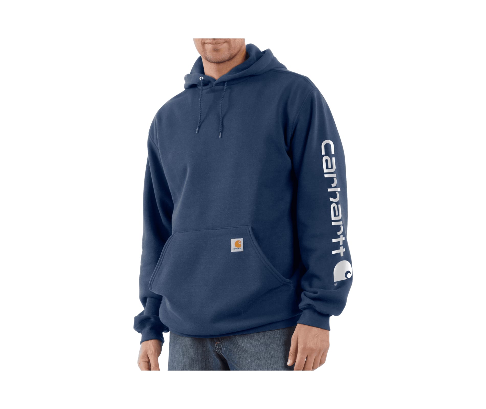 Carhartt Men's Midweight Signature Sleeve Logo Sweatshirt Hooded - New ...