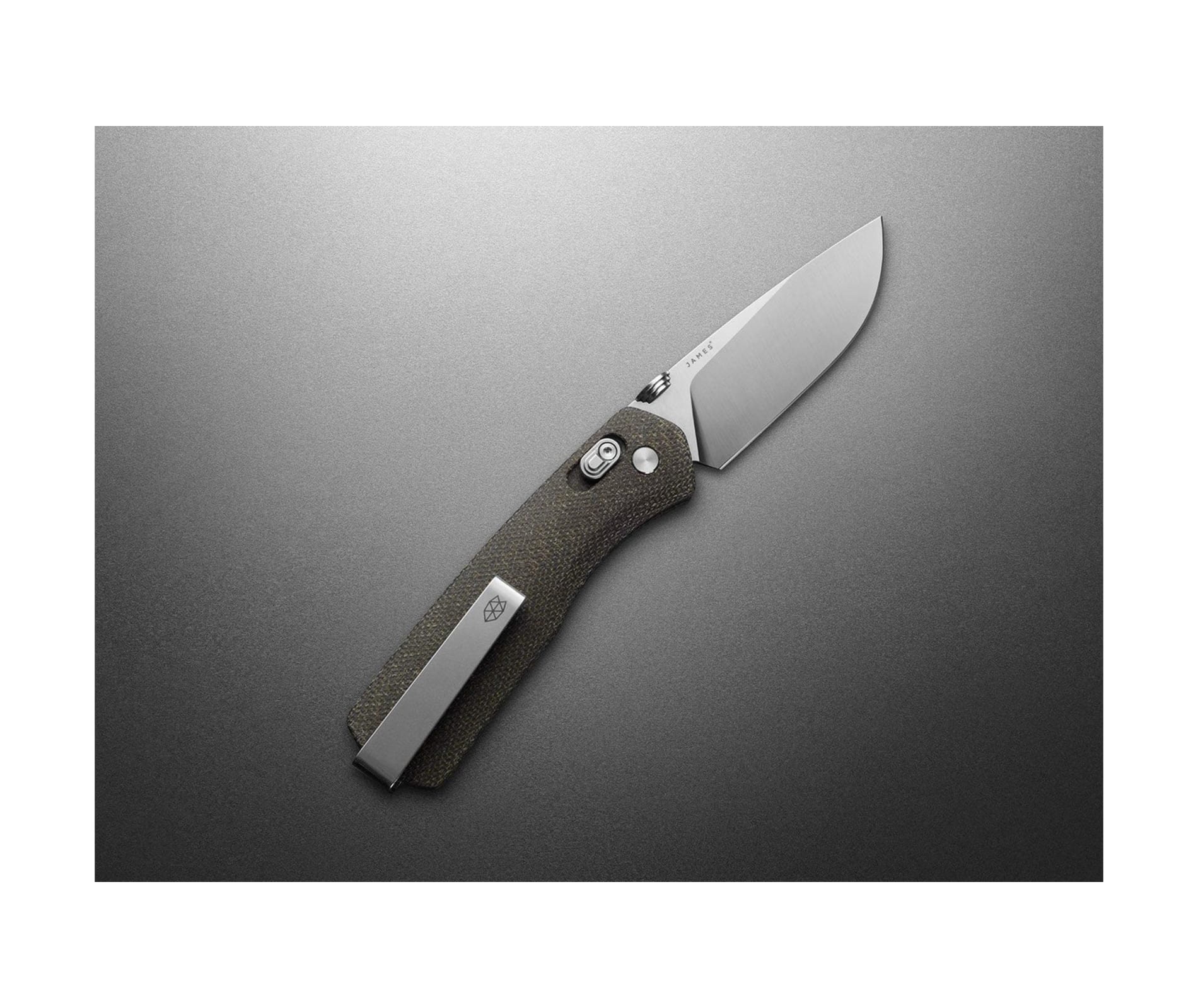 The James Brand The Carter Knife Od Green / Stainless / Micarta /straight