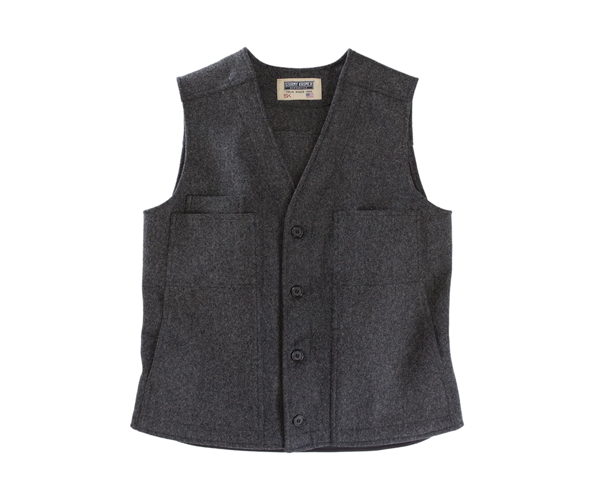 Stormy Kromer Men's The Button Vest Charcoal 2XL Tall