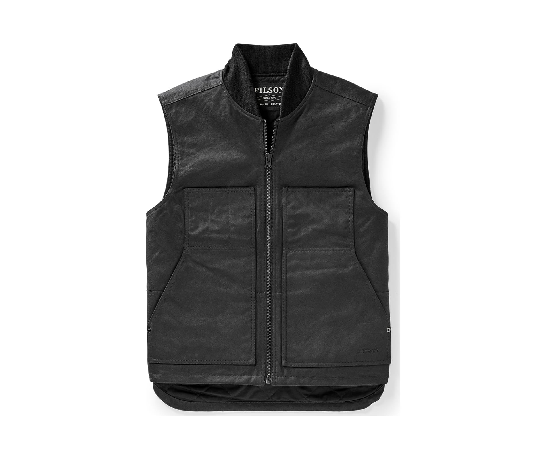 Filson Men's Wax Work Vest Faded Black 3XL