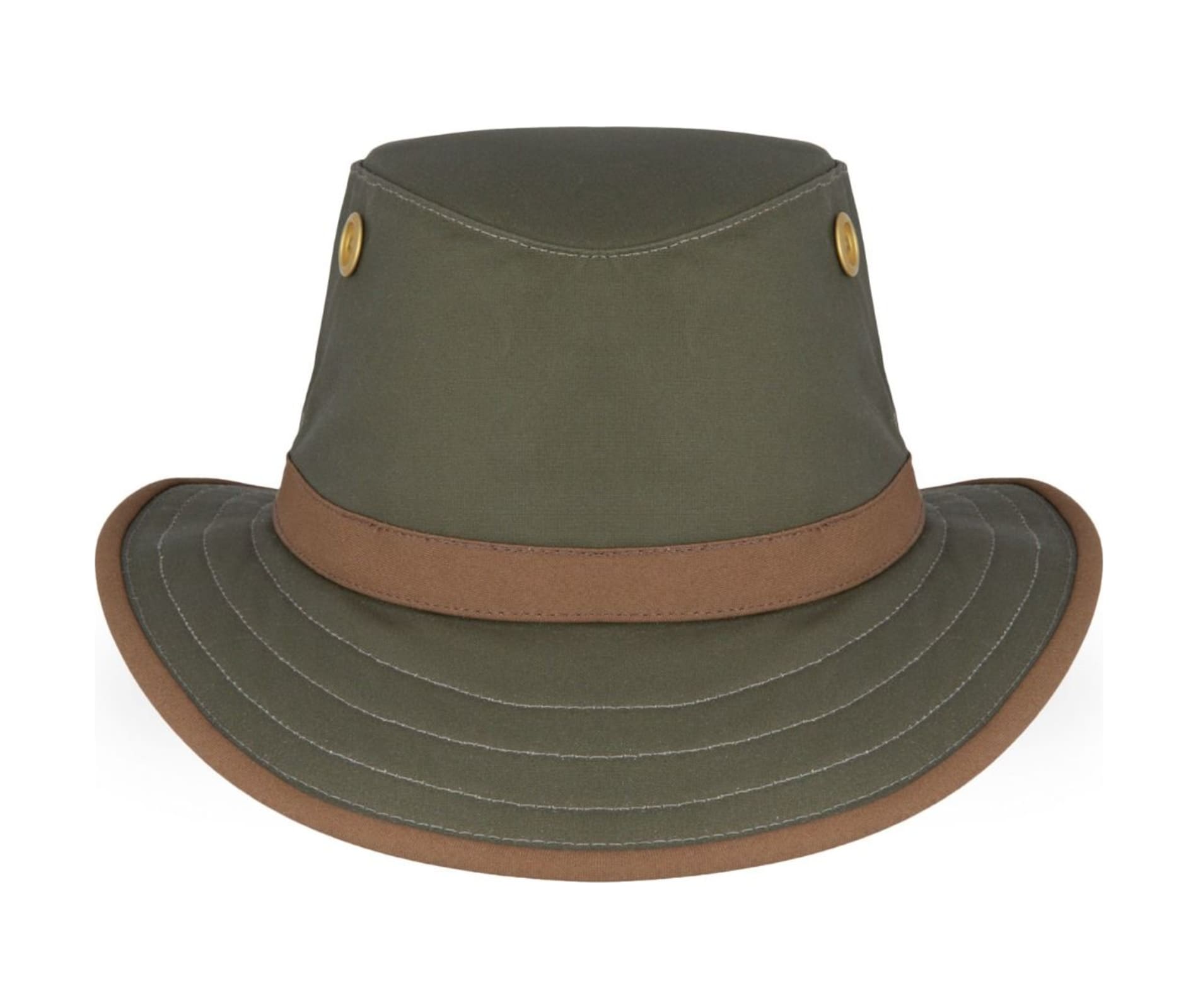 Tilley Twc7 Outback Waxed Cotton Hat Green/british Tan 7 5/8