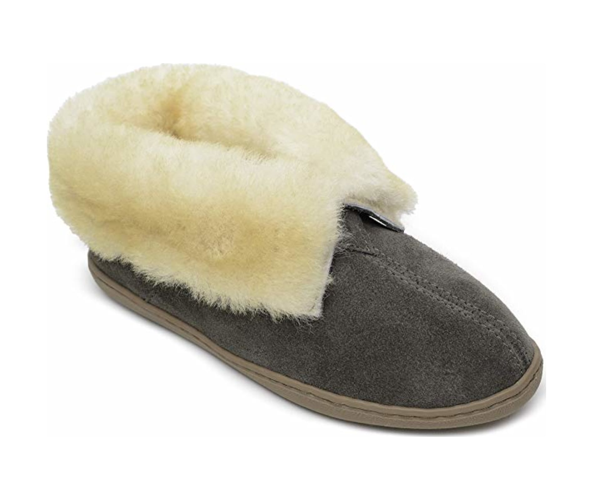 Minnetonka Women's Sheepskin Ankle Boot - Grey - 6