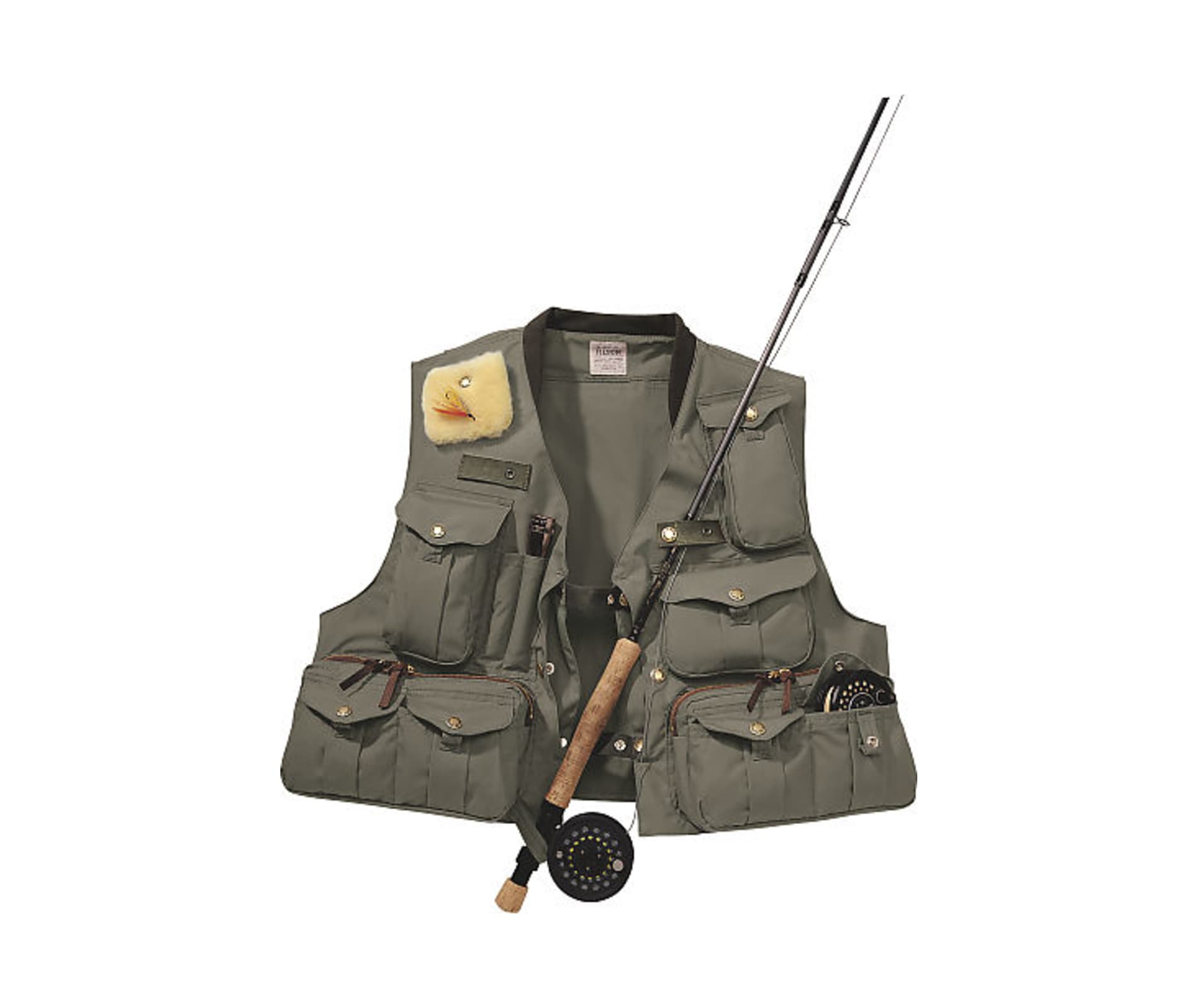 Filson Fly Fishing Guide Vest, Green, Large