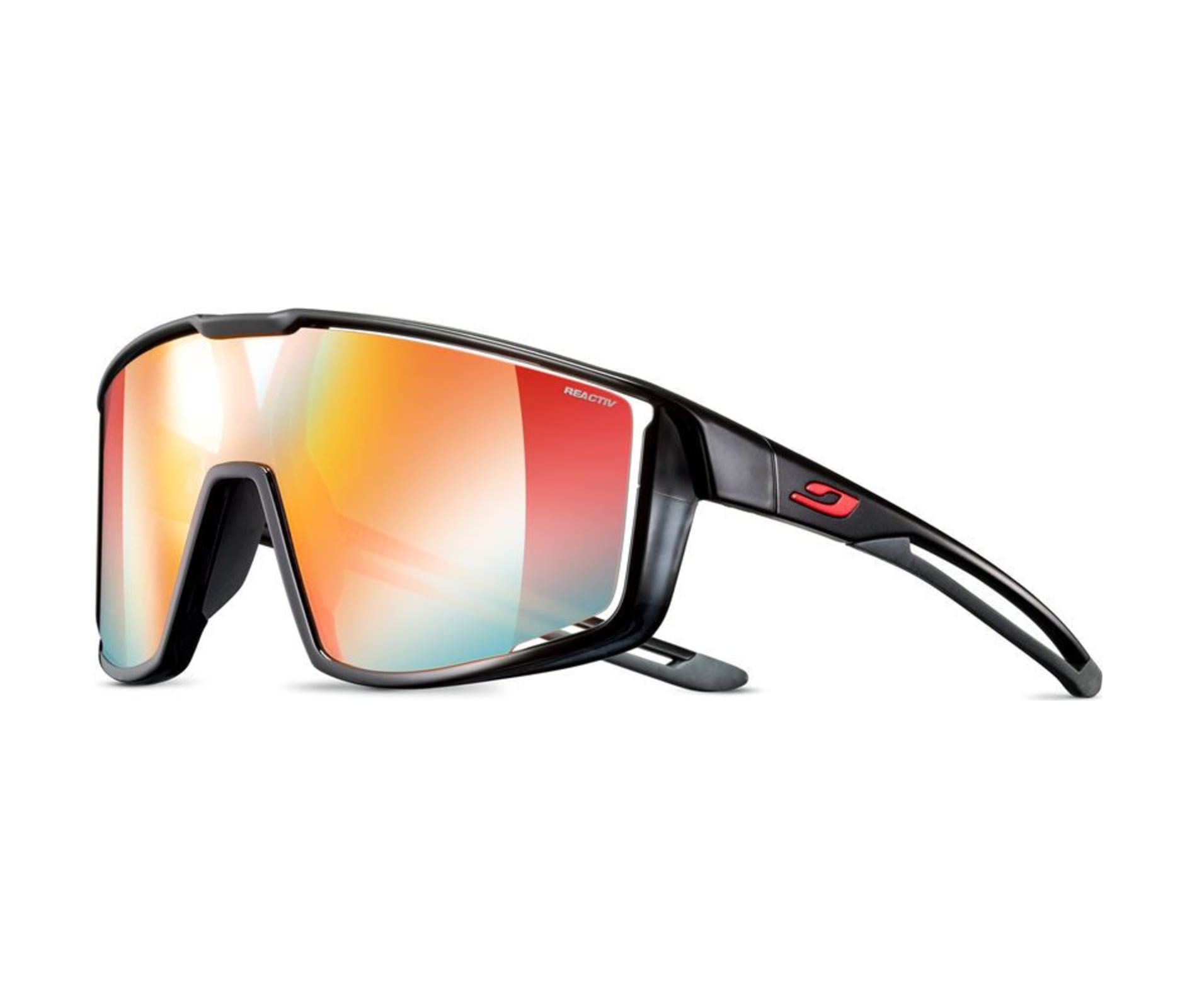 Julbo Fury Sunglasses Translucent Black/black Frame With Reactiv