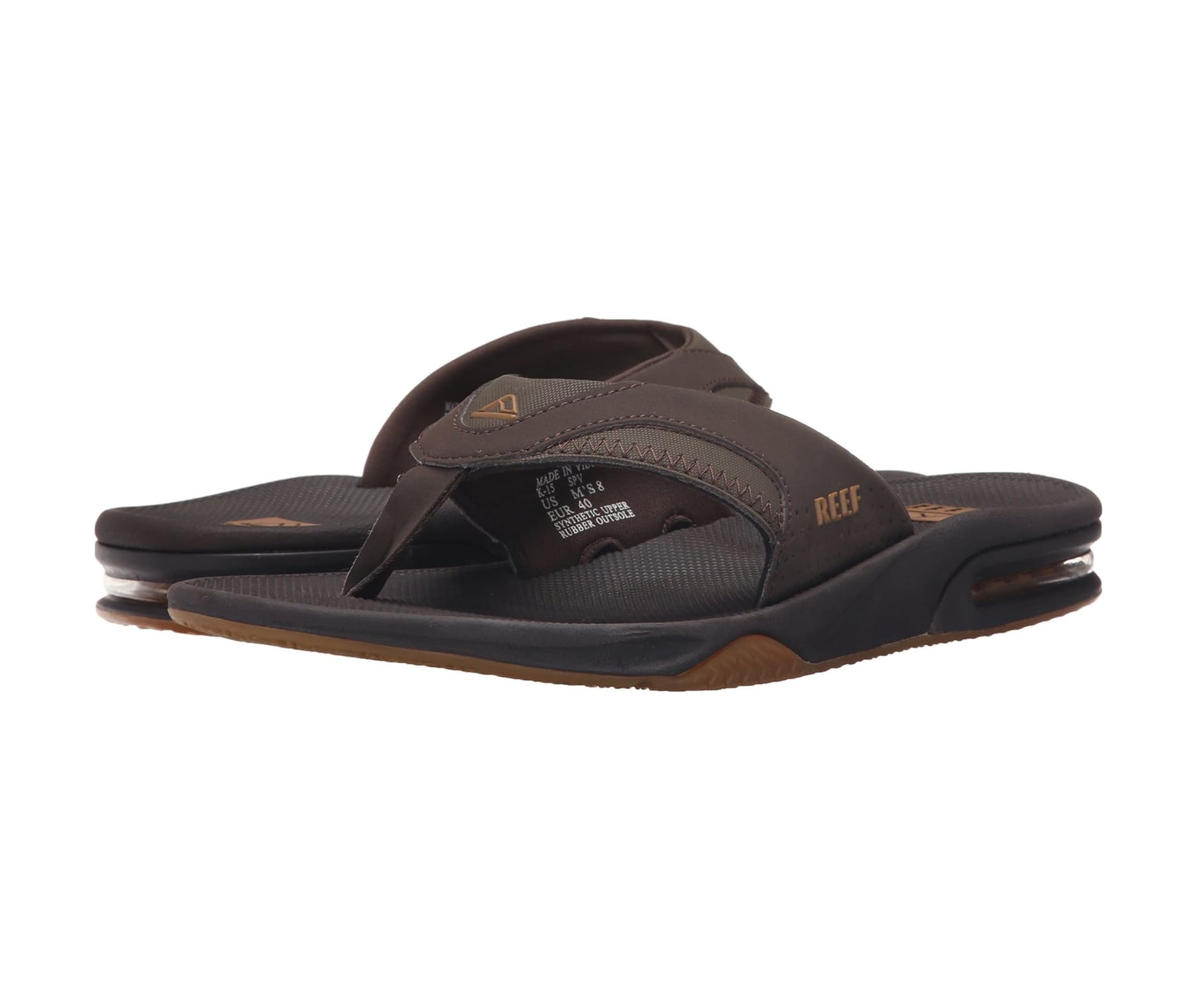 Reef Men's Fanning Sandal Brown/Gum 10