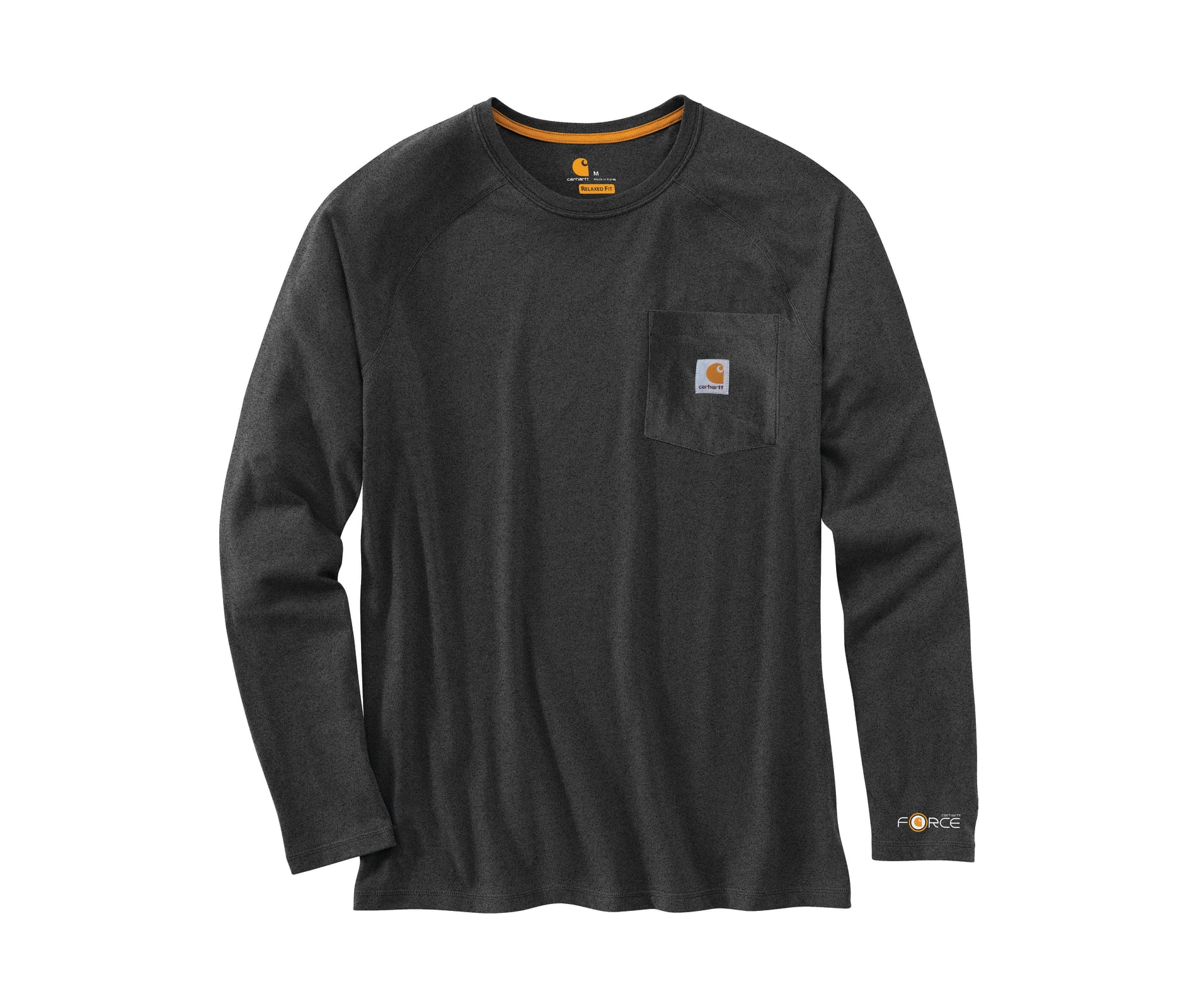 Carhartt Men's Force Cotton Delmont Long Sleeve T-shirt - Carbon ...