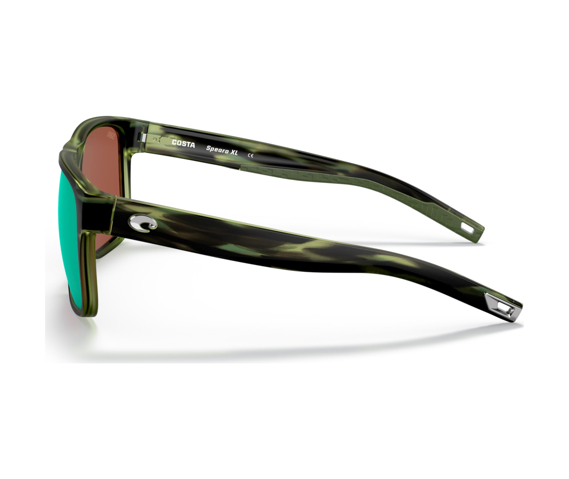 Costa Del Mar Spearo Xl Matte Reef Frame With Green Mirror 580g Lens