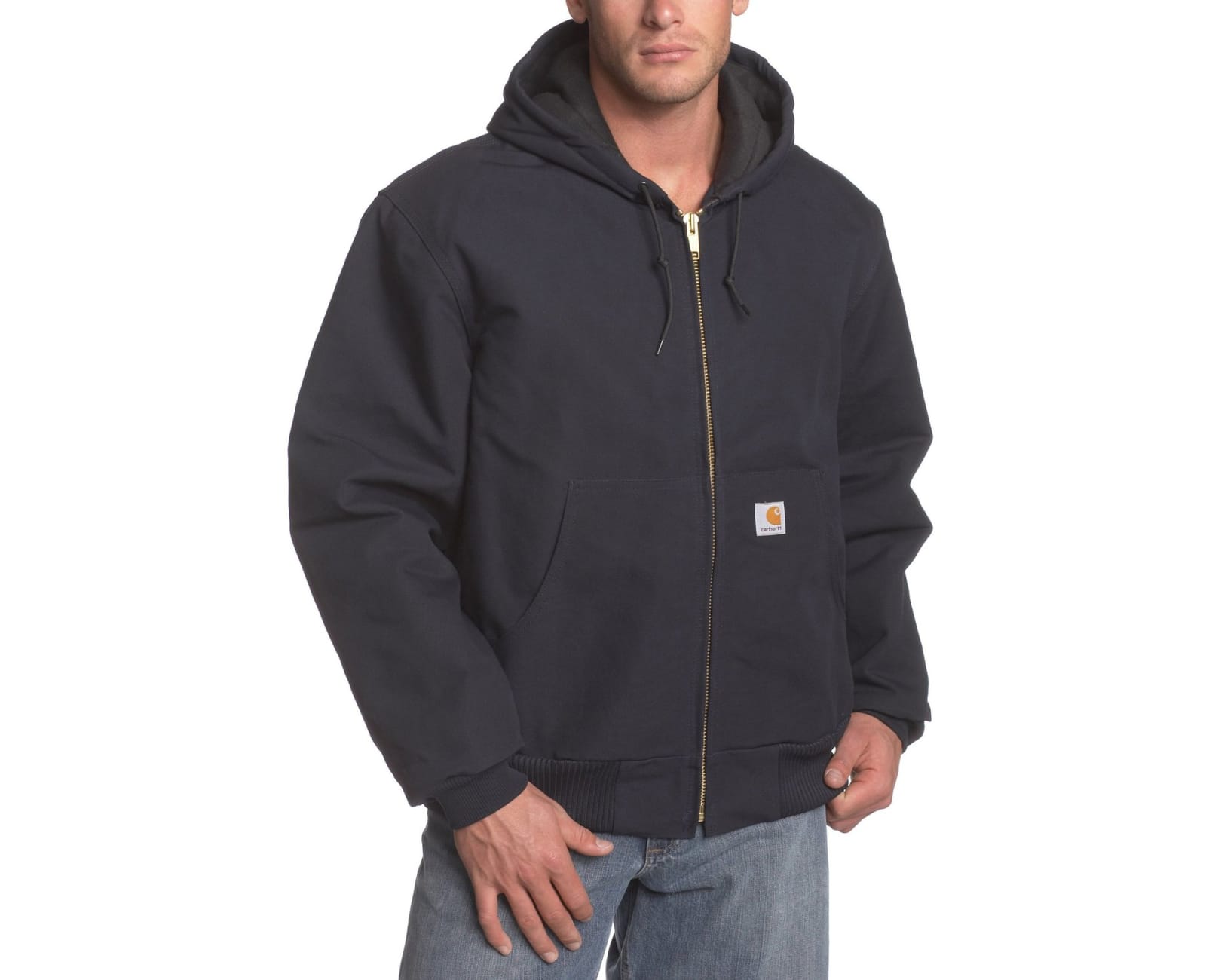 J140 Carhartt J140 Flannel Lined Duck Jacket Navy - XXL