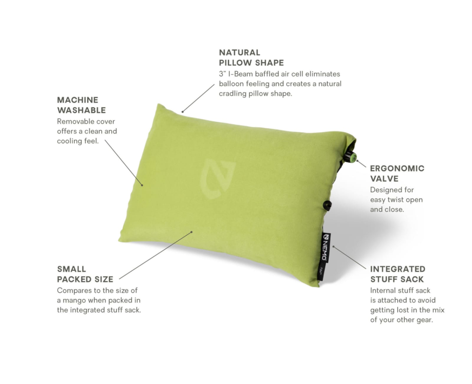 NEMO Fillo Pillow Canopy Green