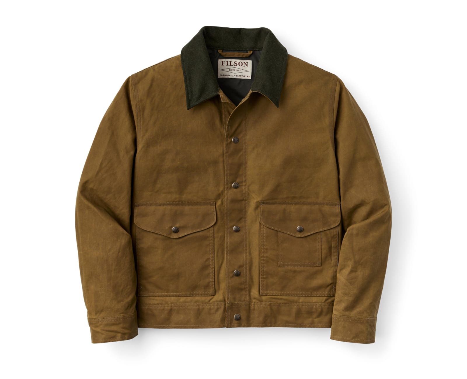 Filson Men's Tin Cloth Work Jacket - Darktan - Large