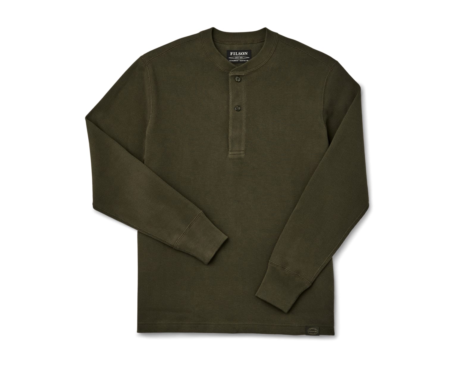 Filson Men's Waffle Knit Henley Mossyrock Small
