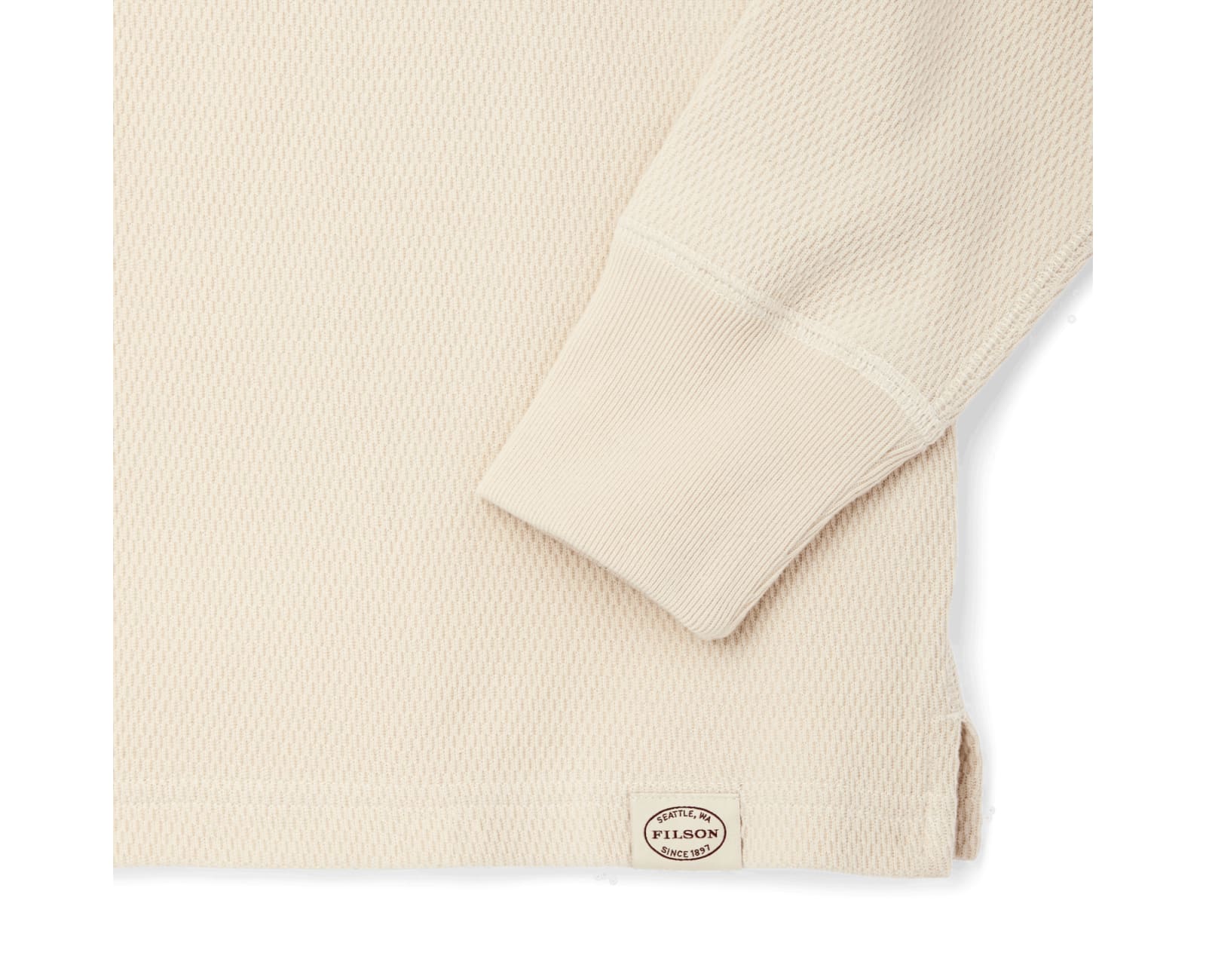 Filson Men's Waffle Knit Henley Sand Large