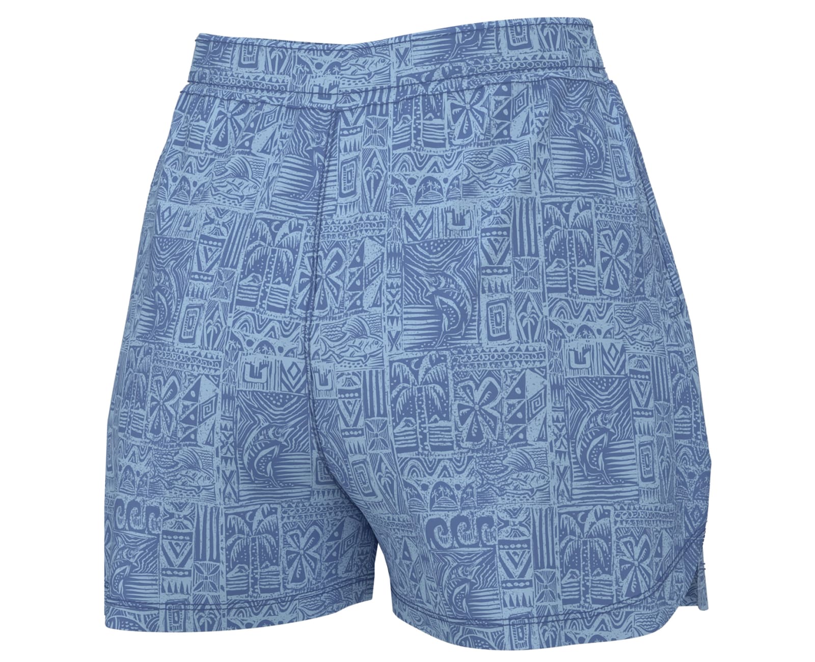 HUK Pursuit Volley Pattern Short, Pantaloncini ad Asciugatura Rapida per Le Donne Costume a Boxer, Batiki-Blu Marino, XS Donna