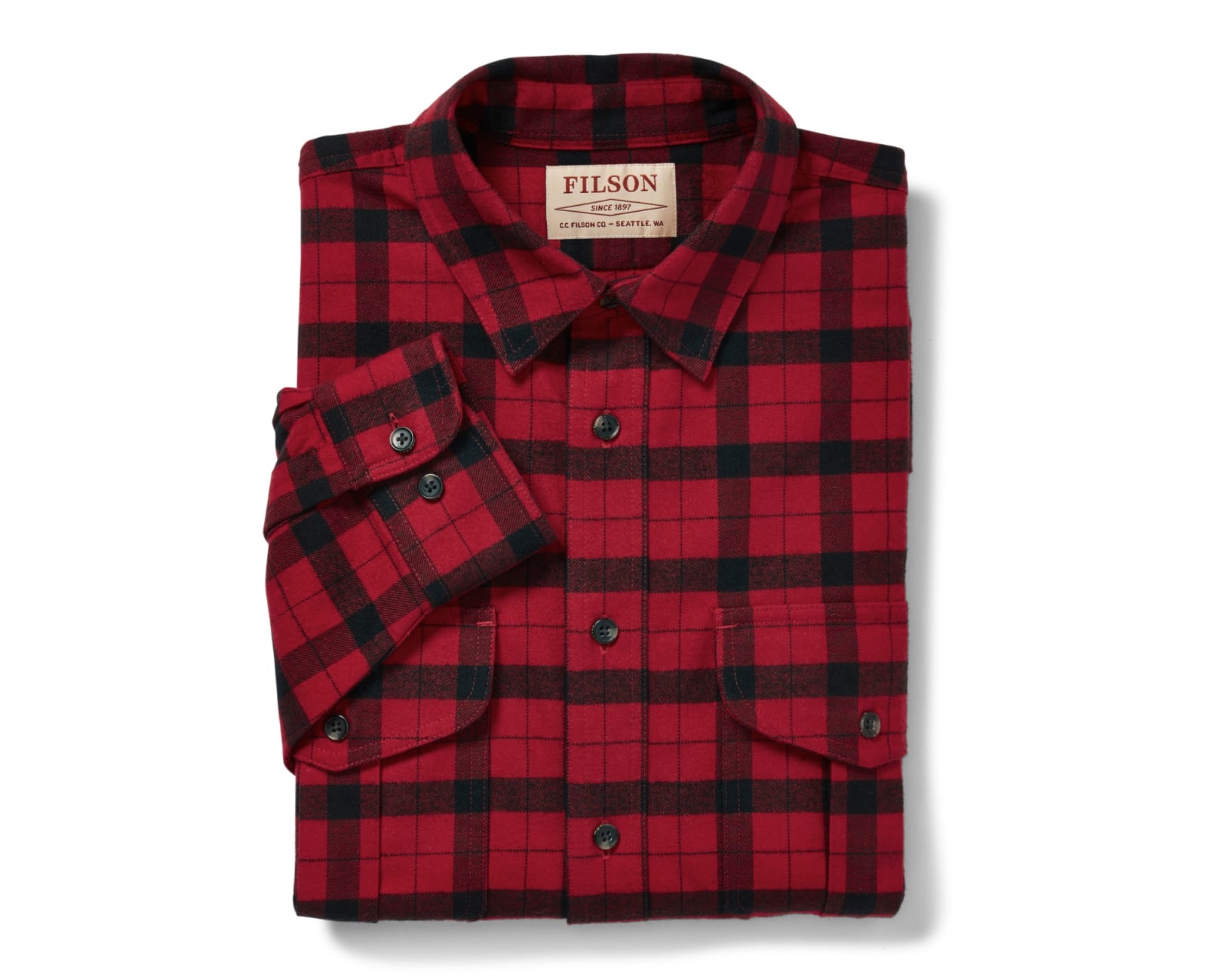 Filson 12006 Alaskan Guide Shirt Red/Black - XXL