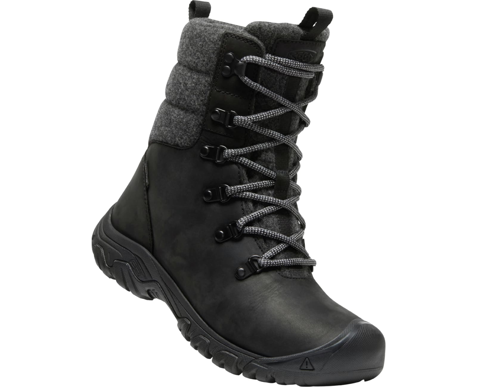 Keen Women's Greta Boot Wp - Black/black Wool - 7.5