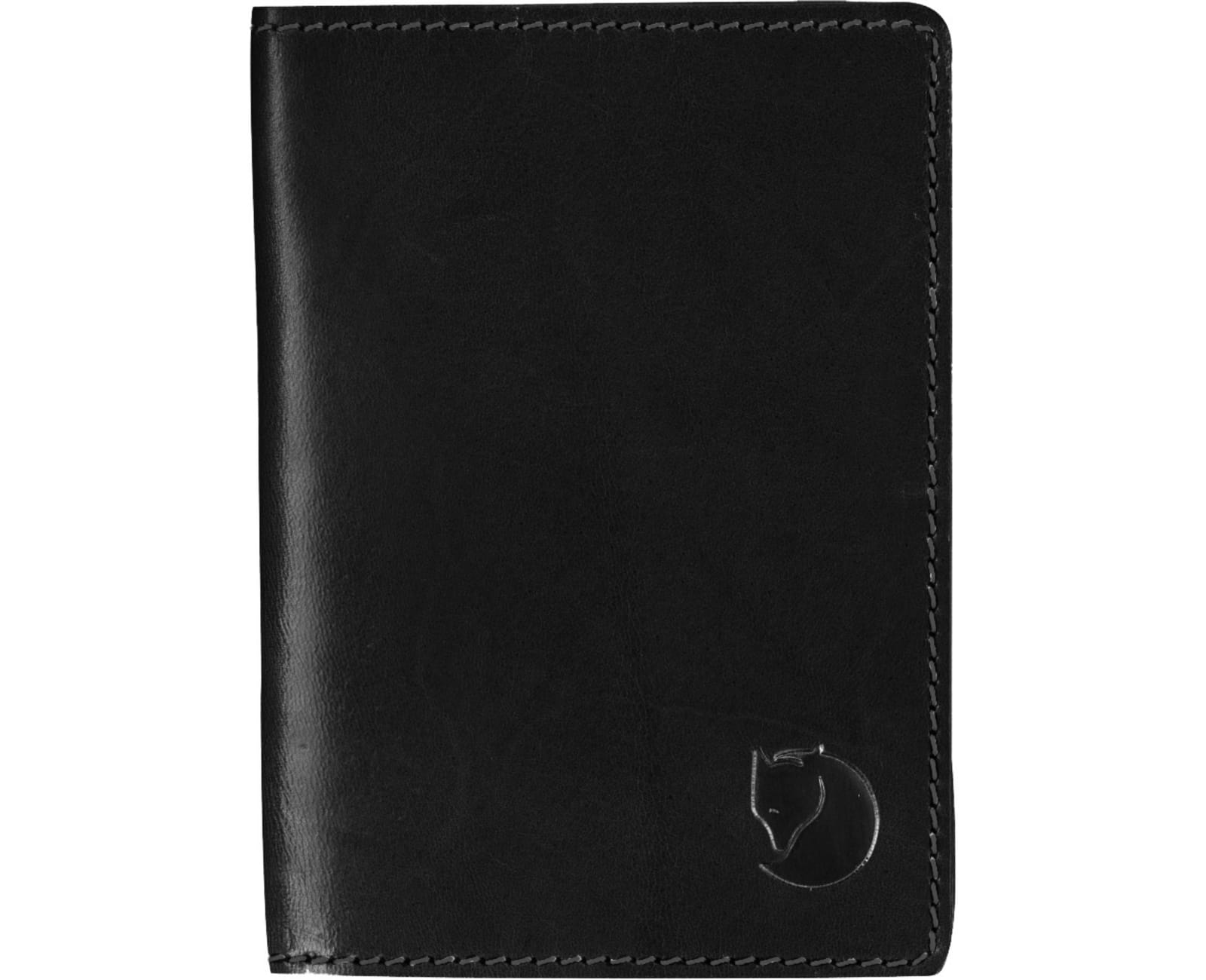 Fjallraven Leather Passport Cover Black