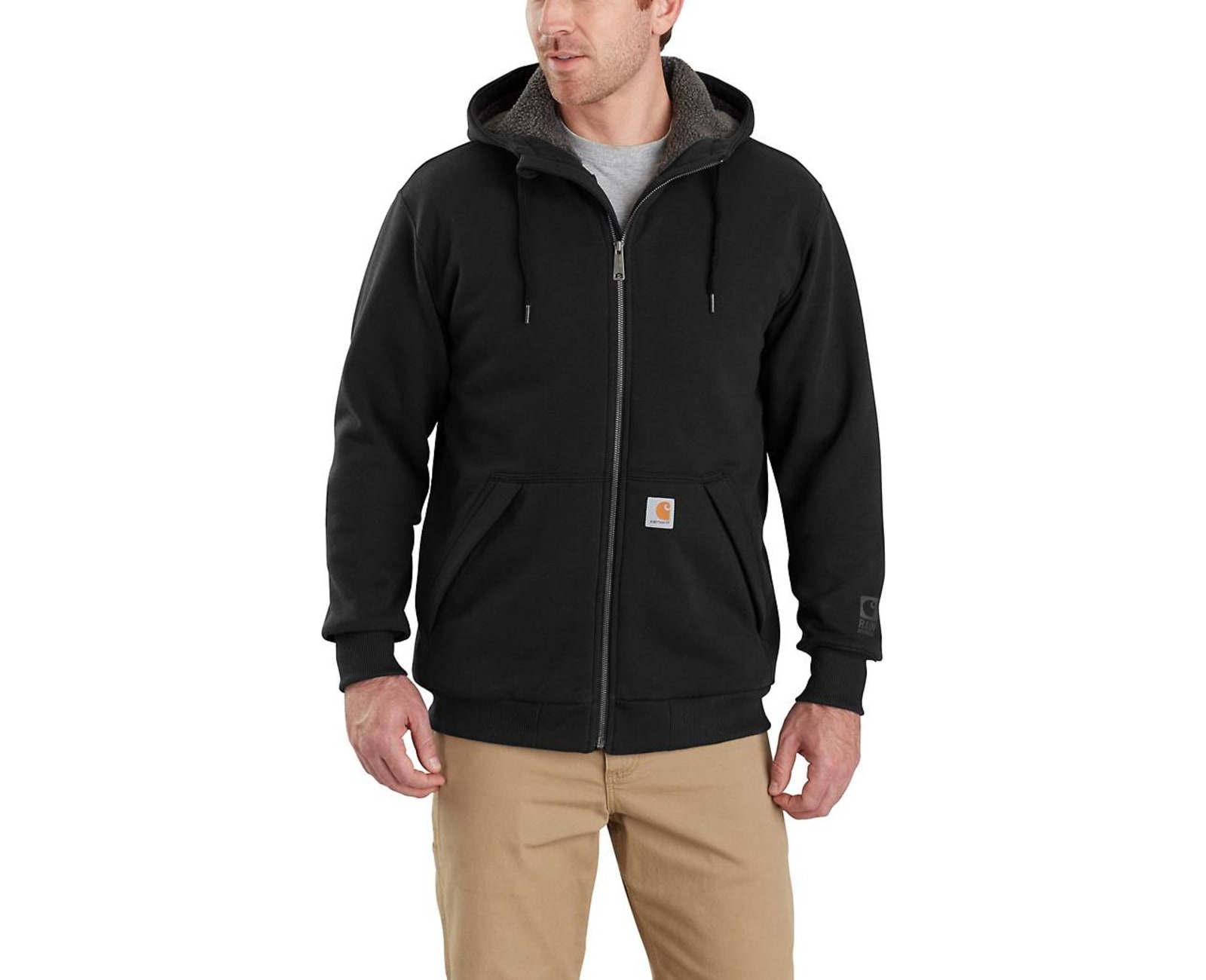 Carhartt Men's Rd Rockland Sherpa Lined Hdd Swtshrt - Black - 2XL REG