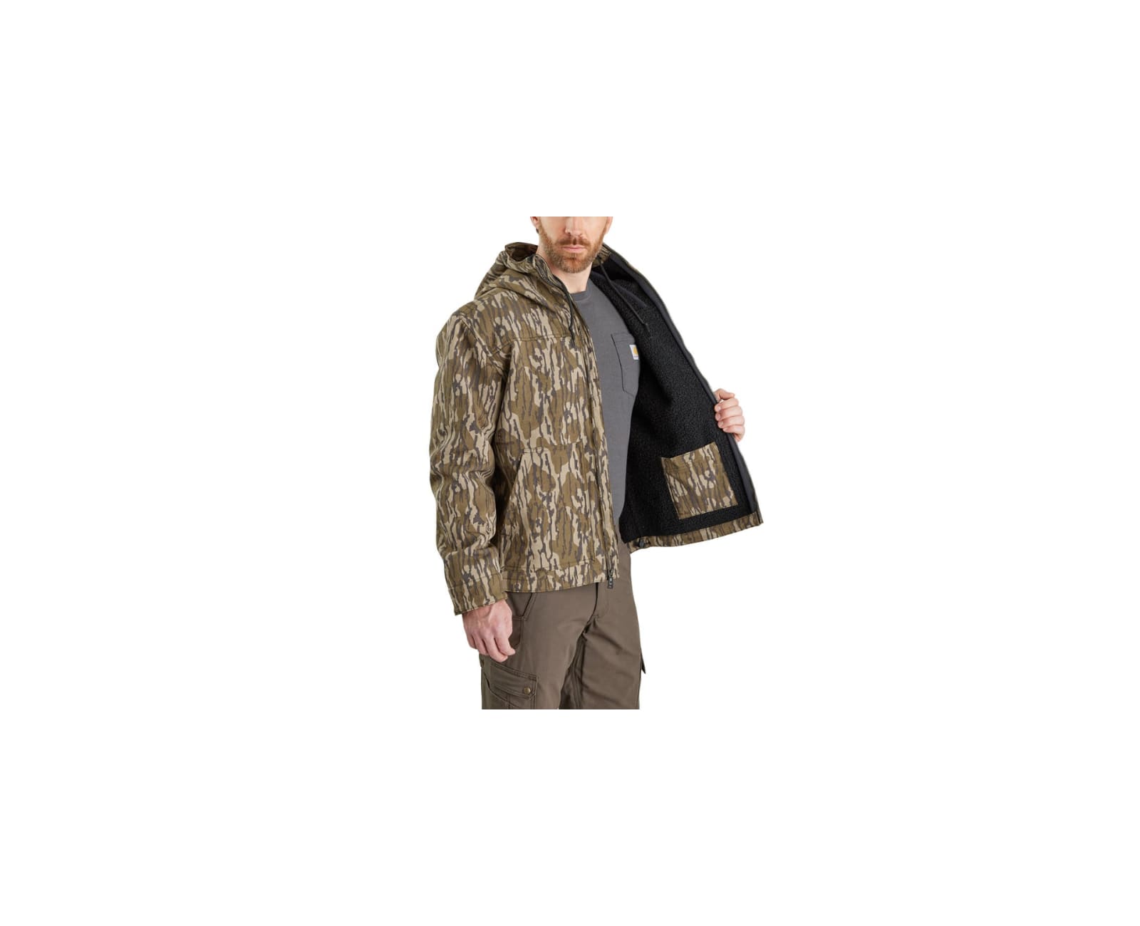 Carhartt Men's Super Dux Relaxed Fit Sherpa Lined Camo Active Jacket