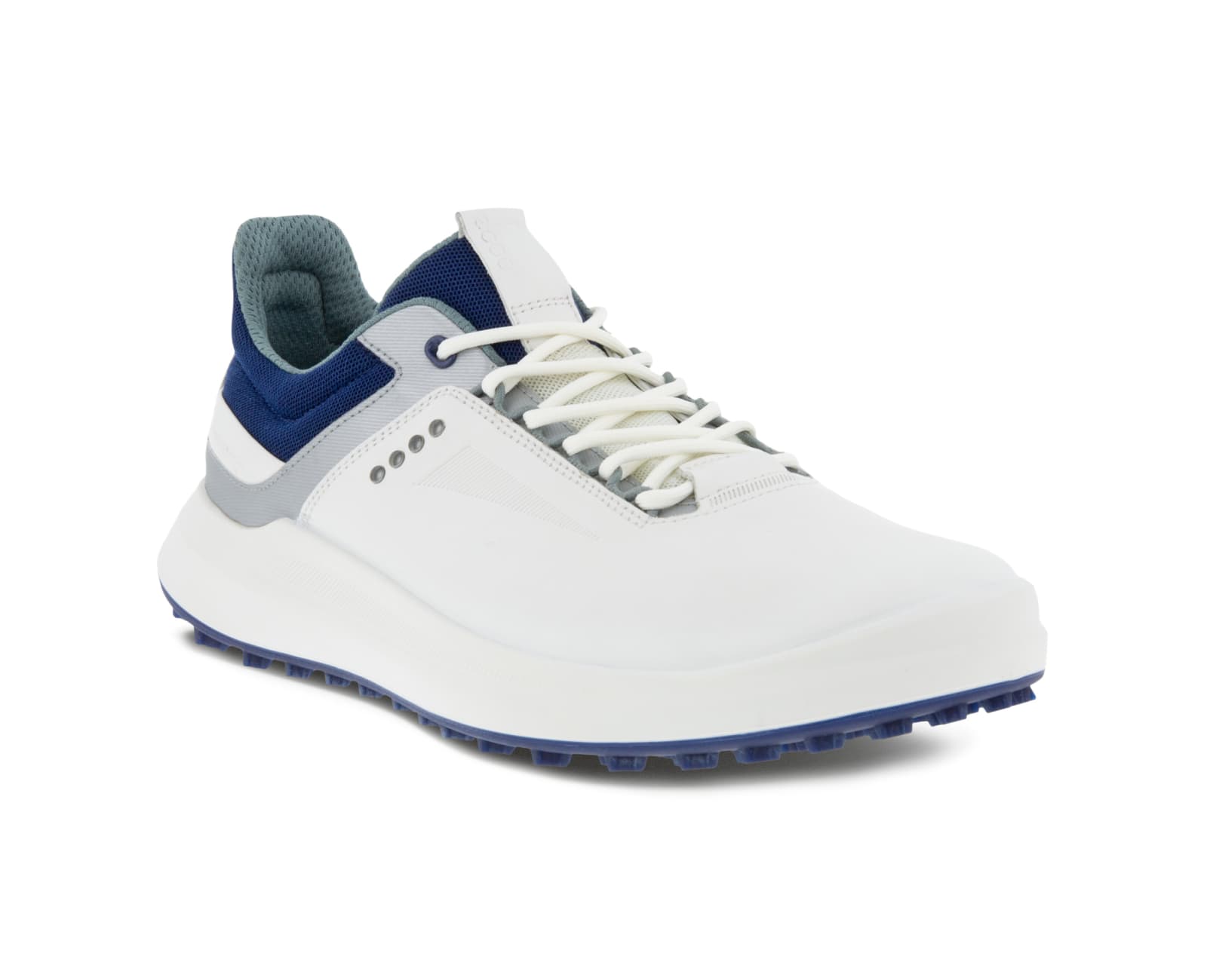 Ecco Men's Core Hydromax Golf White/silver Metallic/blue Depths 1212.5