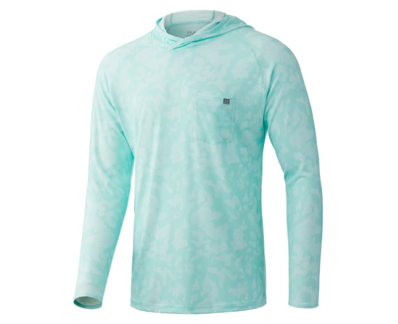 Huk Men's Waypoint Running Lakes Hoodie - Beach Glass - 2XL