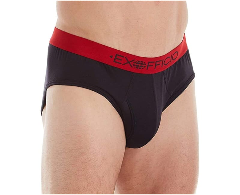 ExOfficio Men's Give-n-go Sport 2.0 Brief - Black/scarlet Sage - 2XL