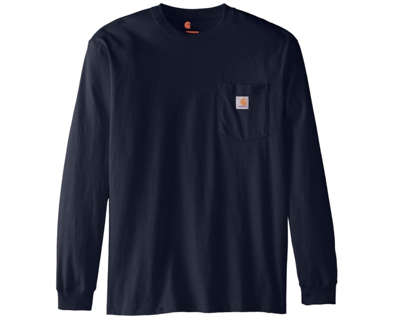 Carhartt Long Sleeve Workwear Navy Pocket T-Shirt