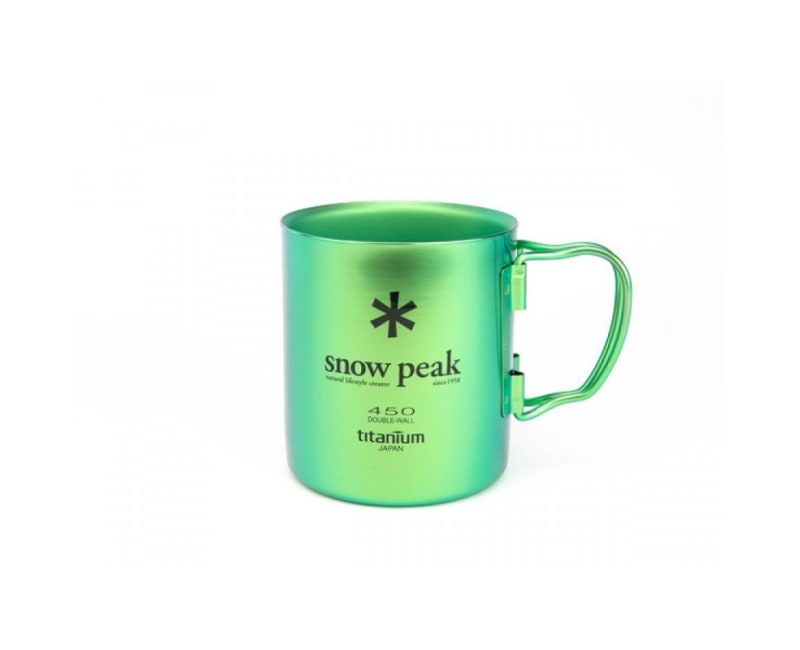 Snow Peak Titanium Double Wall Cup Ocean Green - 450