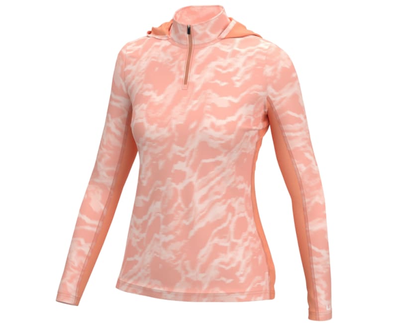 Huk Women's Icon X Hoodie River Runs - Coral Reef - Large