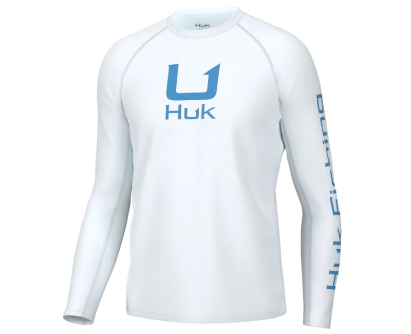 Huk Men's Icon LS Crew - White - Small