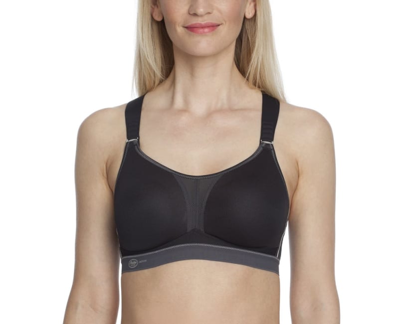 Anita Women's Maxiumum Support - Dynamixstar Racerback Sports Bra  Black/Anthracite - 36B