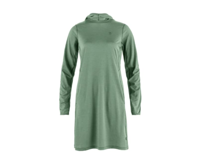 Fjallraven Abisko Sun Hoodie Dress - Women's Patina Green, XL