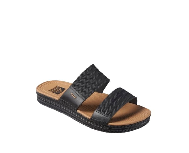Reef Women's Water Vista Slide - Black/tan - 5
