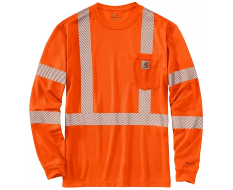High-visibility Force Relaxed Fit Lightweight Ls Class 3 Pocket Ts