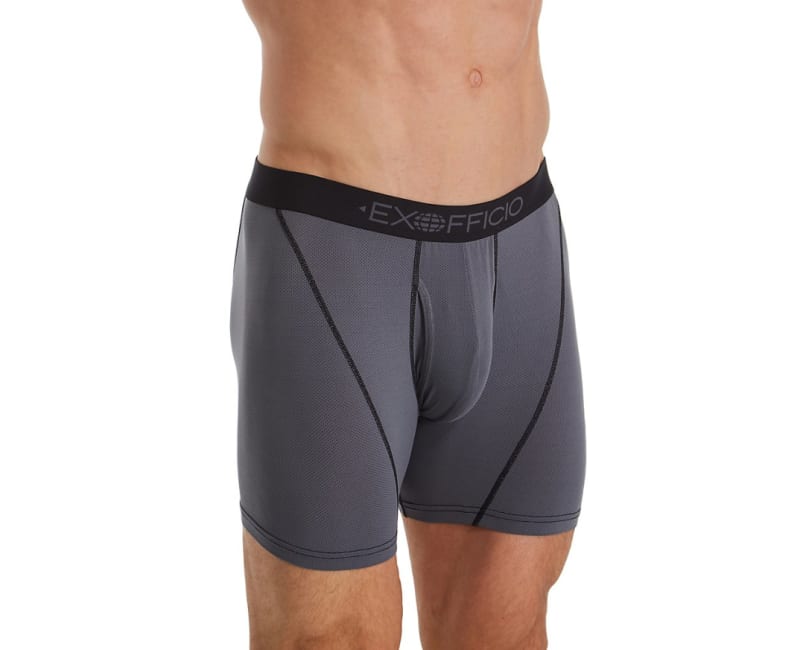 ExOfficio Men's Give-n-go Sport 2.0 Boxer Brief 6 - Steel Onyx