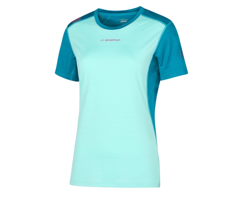 La Sportiva Women's Sunfire T-shirt - Turquoise/crystal - Large