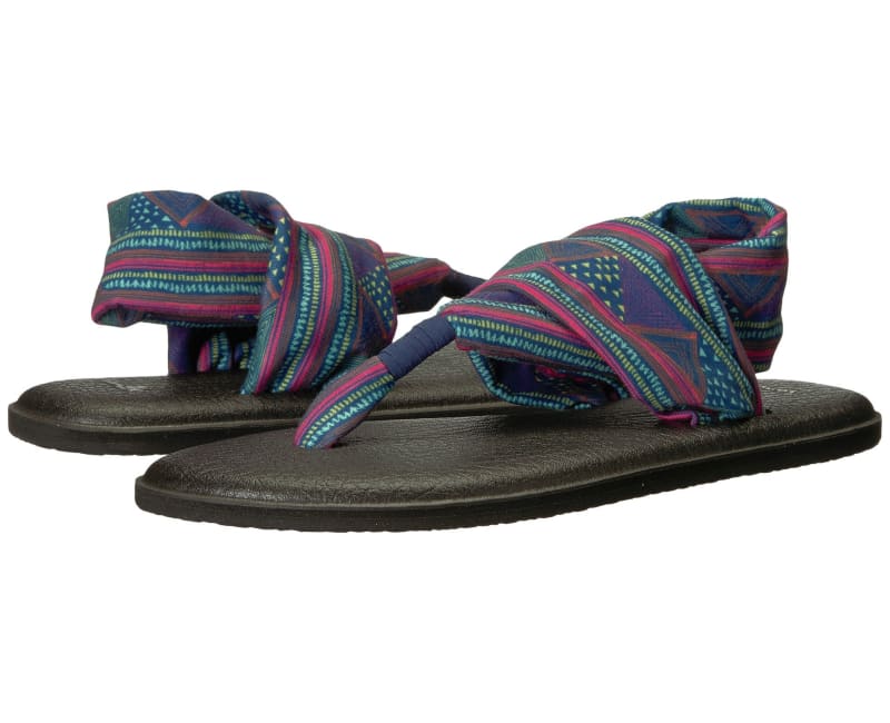 Sanuk Sandals Womens 7 Yoga Sling 2 Prints Flip Flop Flats Comfort