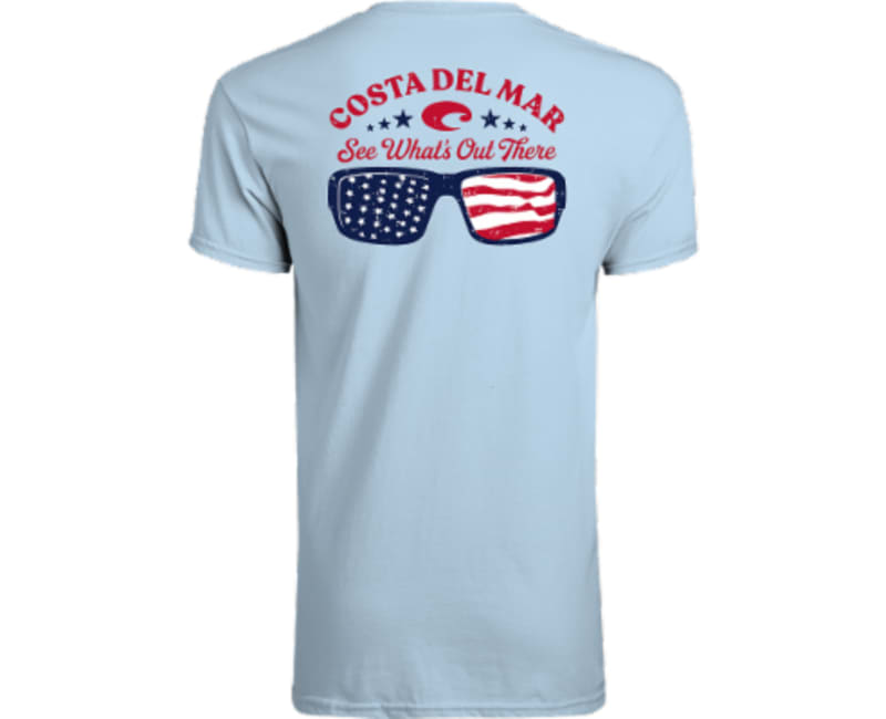 Costa Del Mar Men's Bandstand Short Sleeve T-shirt Light Blue