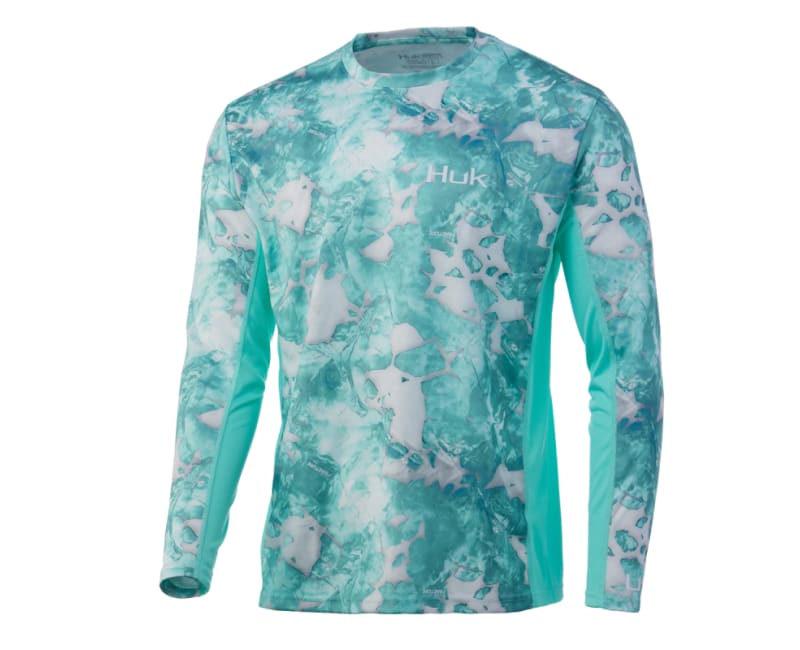 Huk Men's Icon X Mossy Oak Fracture Ls - Mo Seafoam - XL