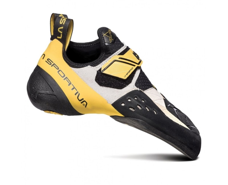 La Sportiva Men&s Solution Climbing Shoe - 44.5 - White / Yellow