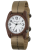 White dial / Dark Khaki case case- #366 Defender Khaki w/ Black Dash Line band