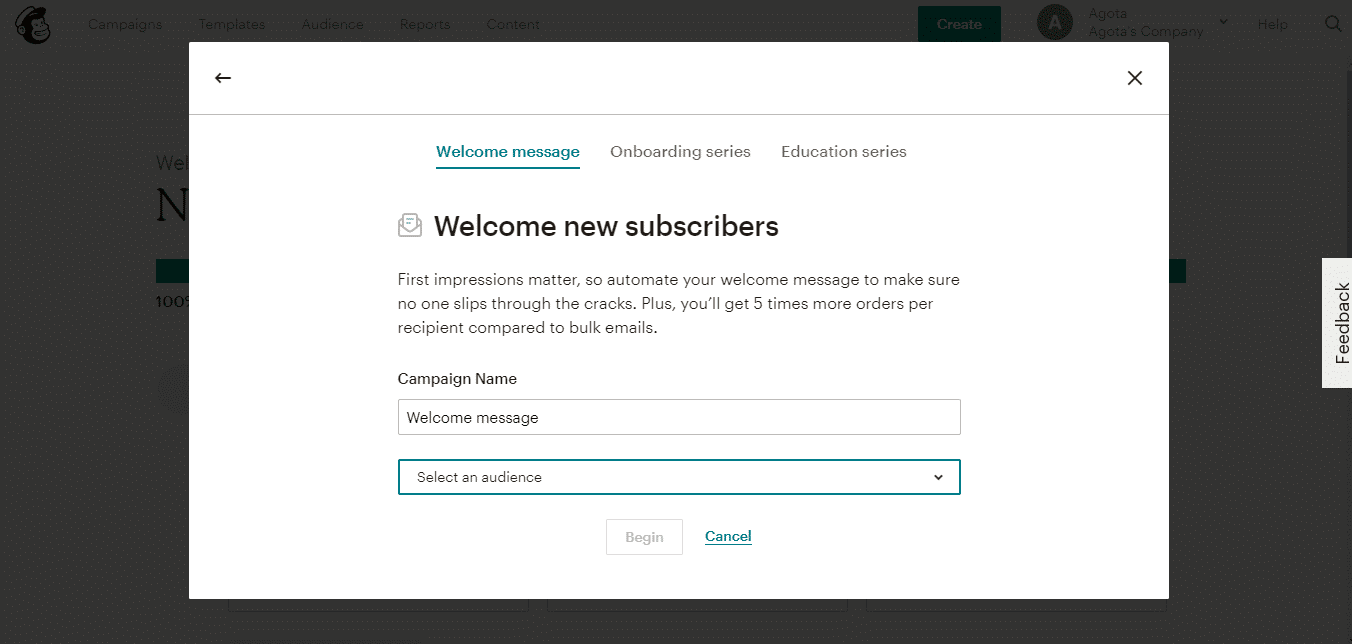 Mailchimp autoresponder