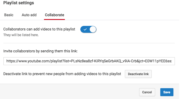 playlists and Collaborate