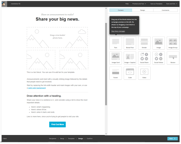 Campaign template design