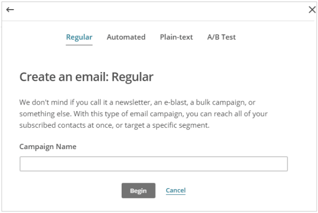 create email campaign