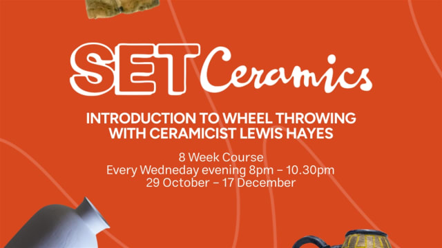 Introduction to Wheel Throwing - 8 week course with Ceramicist Lewis Hayes 